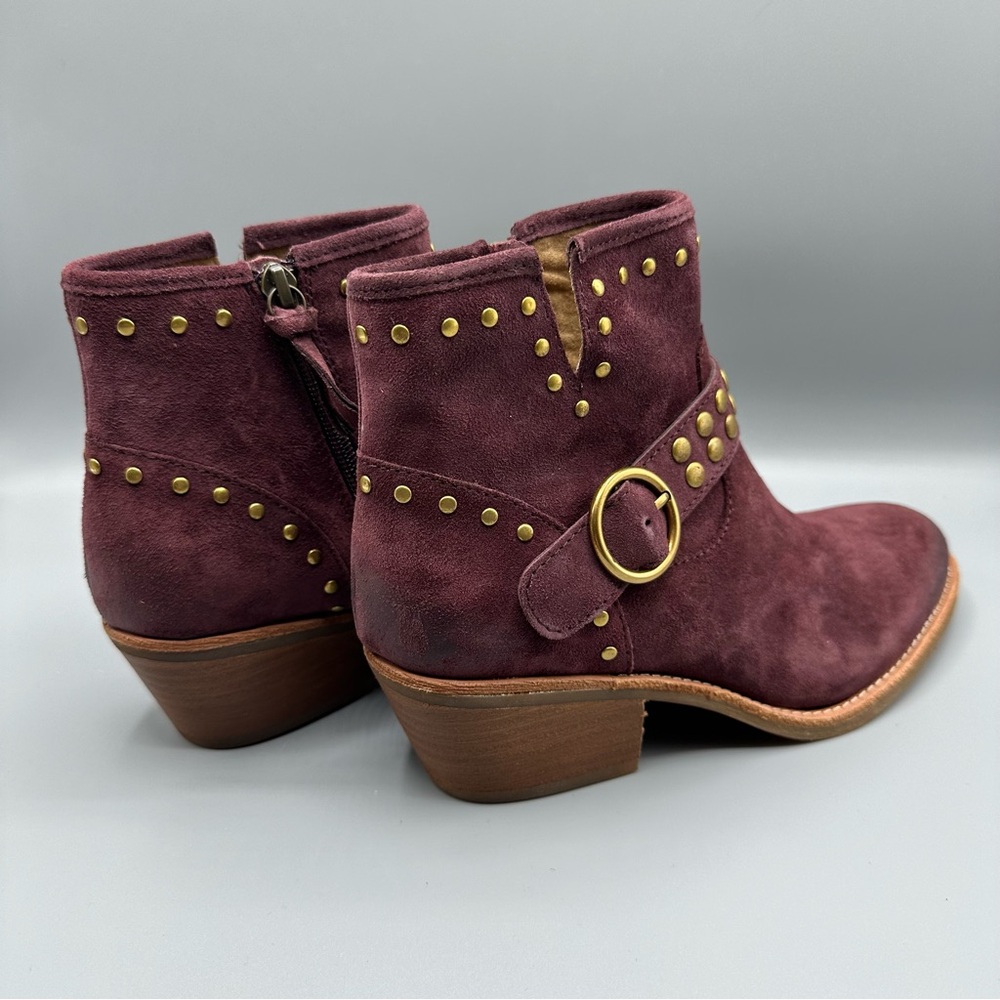 Sofft suede leather comfort heeled boots Red women’s size 7 - Picture 6 of 12